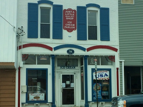 Just A Little What Not Shop - Ice Cream Parlor - Made in USA shop in downtown Mount Morris