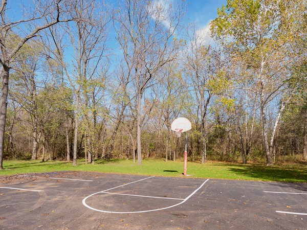 Community basketball court at Forest Park Estates 