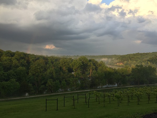 A gorgeous rainbow overlooks Callaway county after a summer rainstorm 