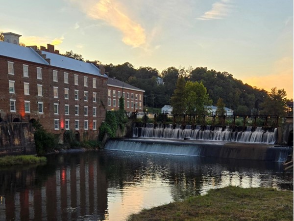 Autauga Creek with a view of The Mill at Prattville apartments