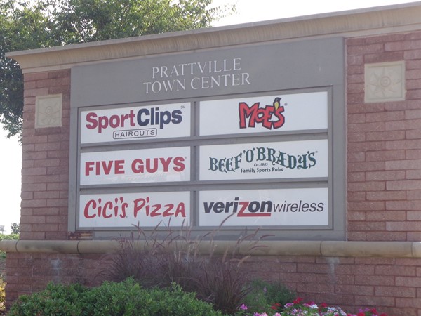 Prattville Town Center is located right off of Cobbs Ford Road in Prattville 