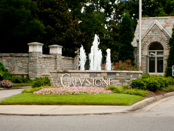Greystone subdivision entryway