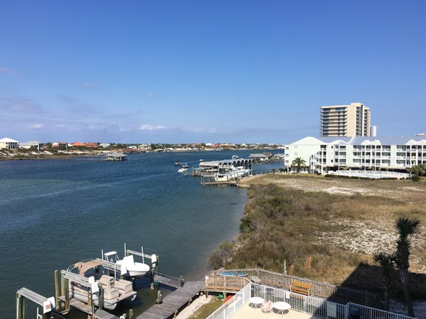 River View from second floor unit at The Yachtsman in Orange Beach 