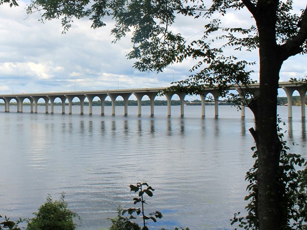 View of the Cross Lake Bridge 