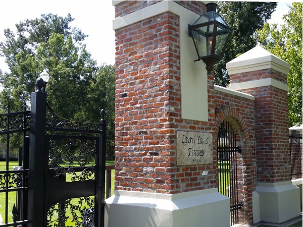 Gated entrance to Laurel Lakes Estates