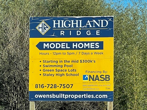 Highland Ridge lots are available