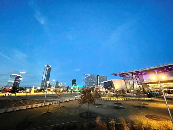 View from Scissortail Park in downtown Oklahoma City