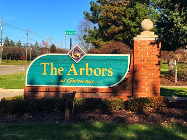 The Arbors at Gateways entrance - off Ryan Road, south of Dobry Drive