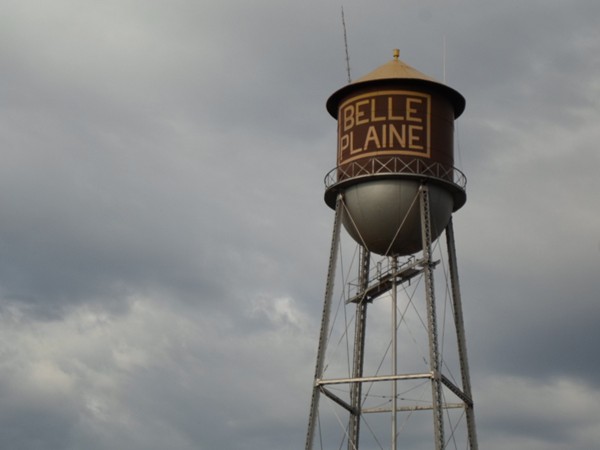 Water tower overlooks Belle Plaine