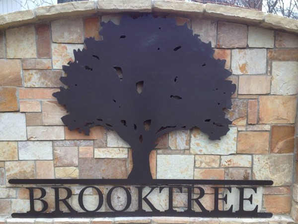 Entrance monument at Brooktree