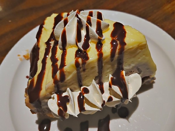Delicious Banana Peanut Butter Chocolate Creme Pie from O' Malley's Galley Restaurant 