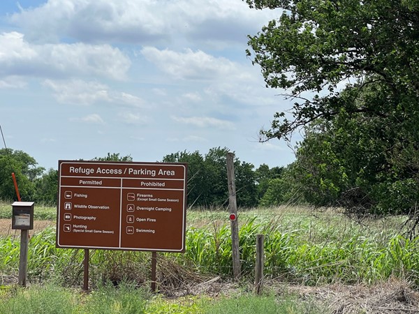 A sign informing guests of the permitted and prohibited actions on the refuge
