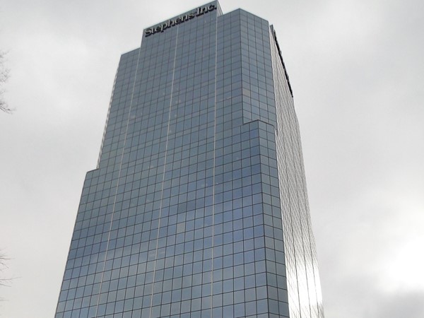 The beautiful and daunting Stephens Building, one of Little Rock's tallest skyscrapers