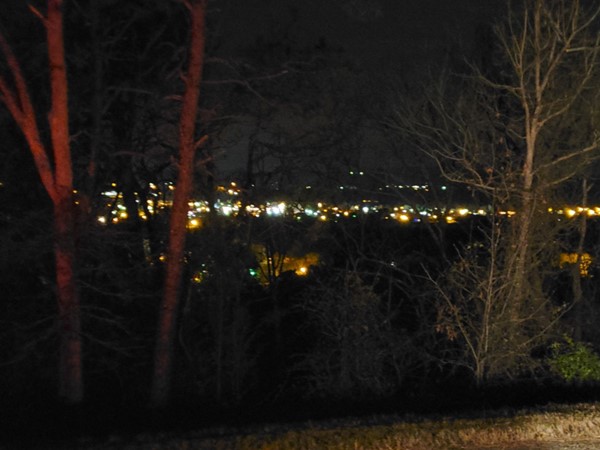 The lights of Danville from Danville Mountain 
