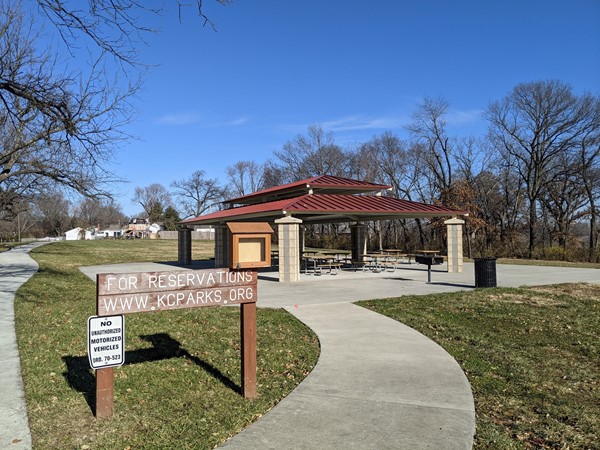 Pavilion located at Waterworks Park is available to reserve 