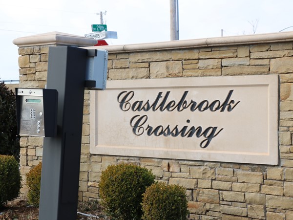 Castlebrook Crossing is a gated neighborhood located off SW 29th in Mustang 