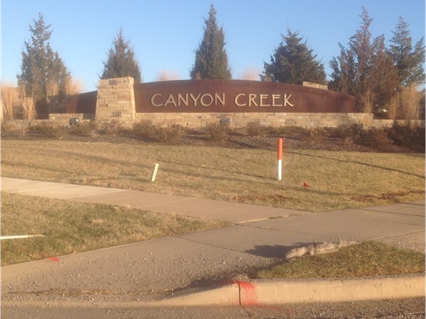 Canyon Creek - neighborhood entry monument...very impressive