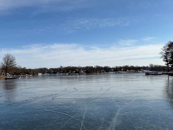 The lake froze this last cold snap and it made for PERFECT ice skating!