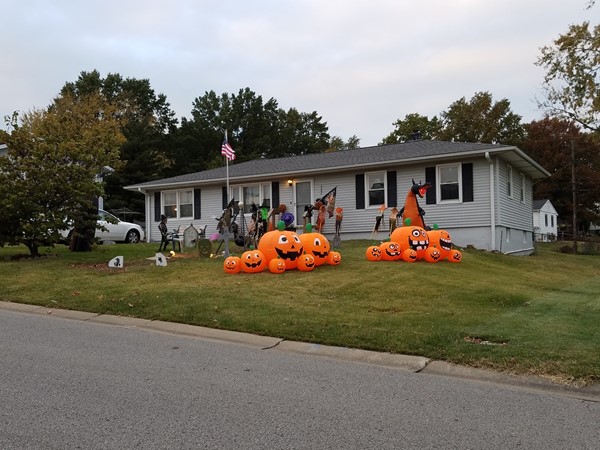 I drive past this house every day just to see their Halloween display!  The skeletons keep moving