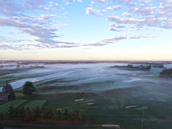 Morning fog at Eagle Eye Golf Course