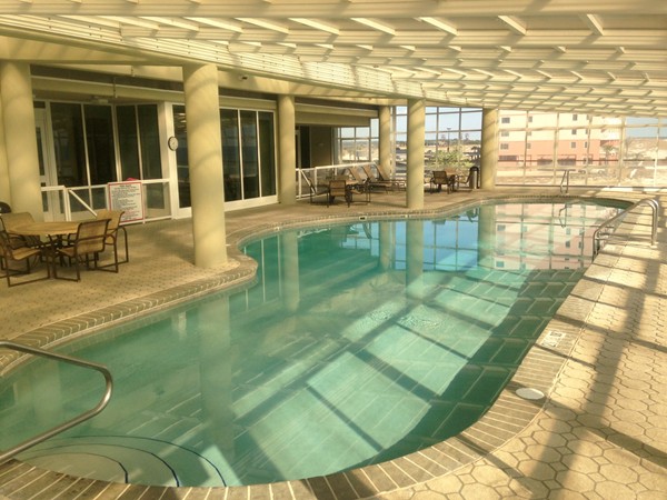 Indoor pool with retractable roof at The Colonnades