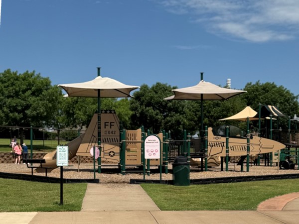 Fun airplane playground in Veterans Park