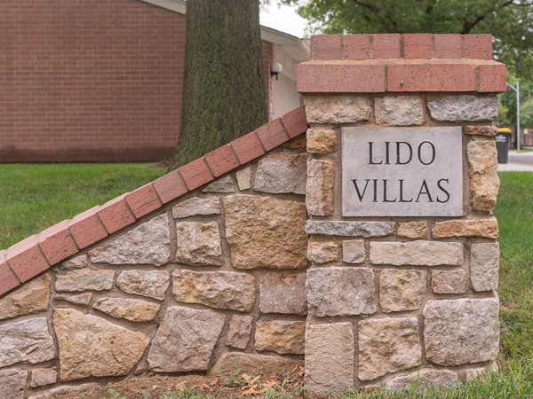 Entry monument for Lido Villas neighborhood in Mission KS