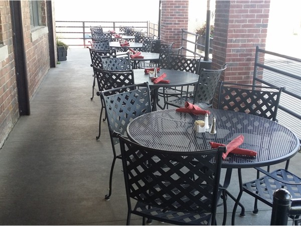 The Wrought Iron Grill has an outdoor patio that is great for relaxing and enjoying dinner