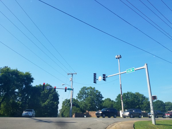 This intersection of Salem Road and Tyler Street is always busy