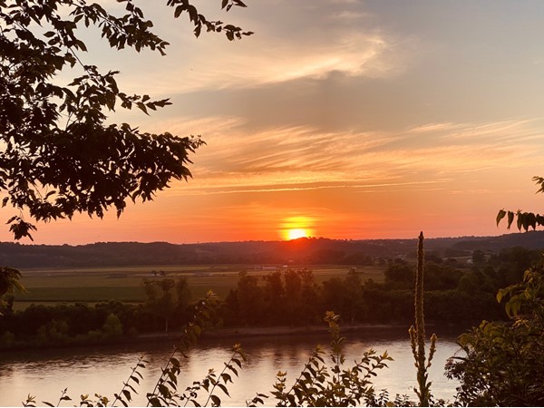 Enjoy beautiful sunrises along the Missouri River on Hayselton