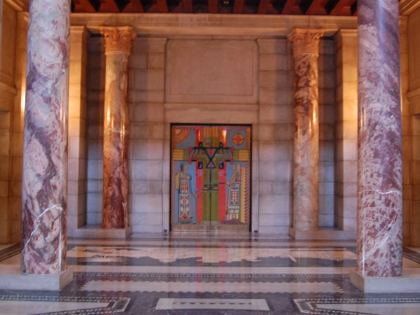 Nebraska State Library entrance in the State Capitol building