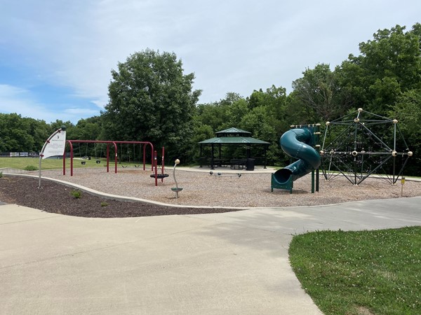 Playground and picnic shelter at Banner Park