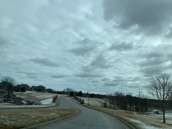 Entrance to subdivision in January 