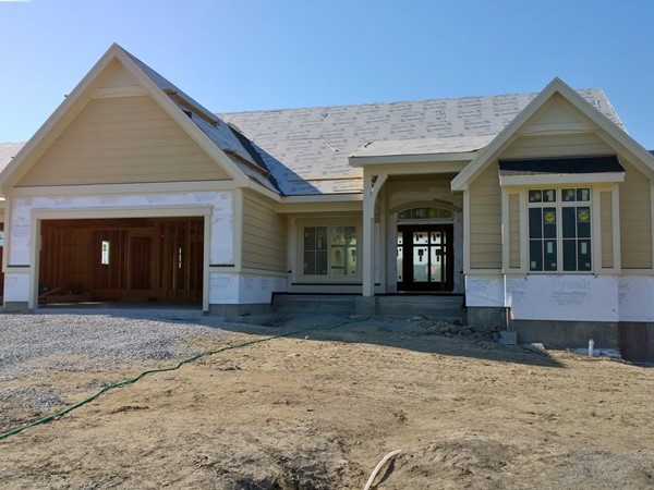Model home on lakefront lot in the Reserve at McFarland Farm