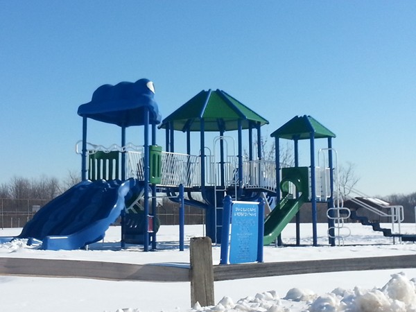 One of the playgrounds at Bicentennial Park, Grand Blanc MI