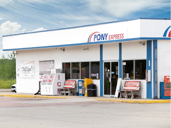 Fuel up at the Pony Express before heading down the road