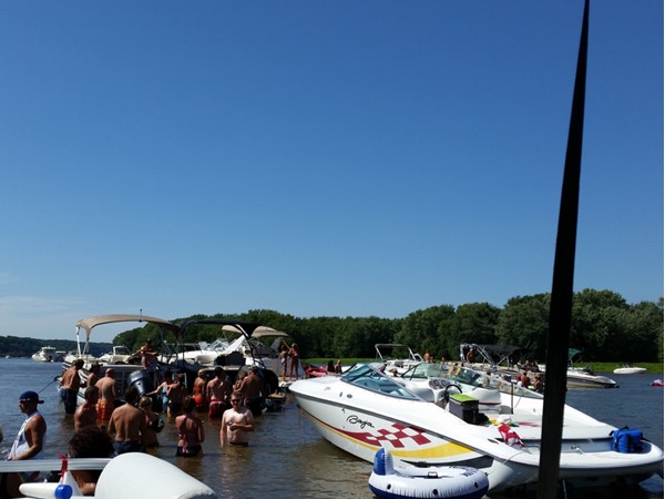 Sandy Bottom is a popular spot for boaters