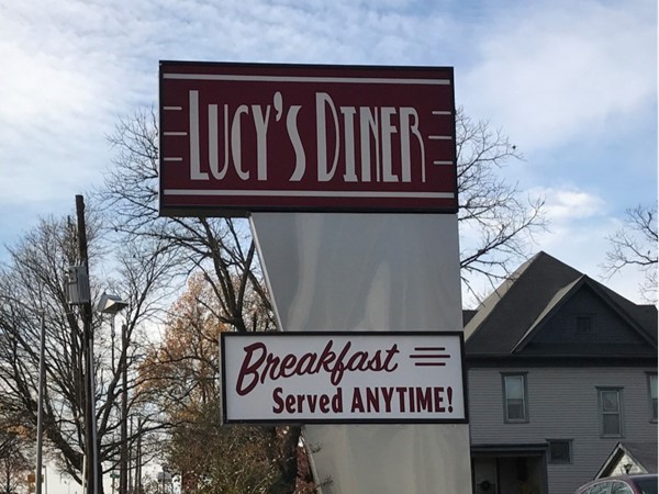 Lucy's Diner serves free pie every Thursday and Monday with meal and drink purchase