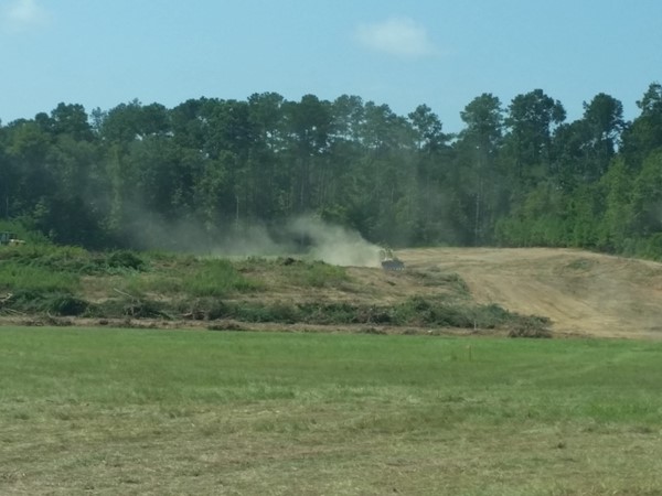 They are finally starting on the dirt work on our new movie theater