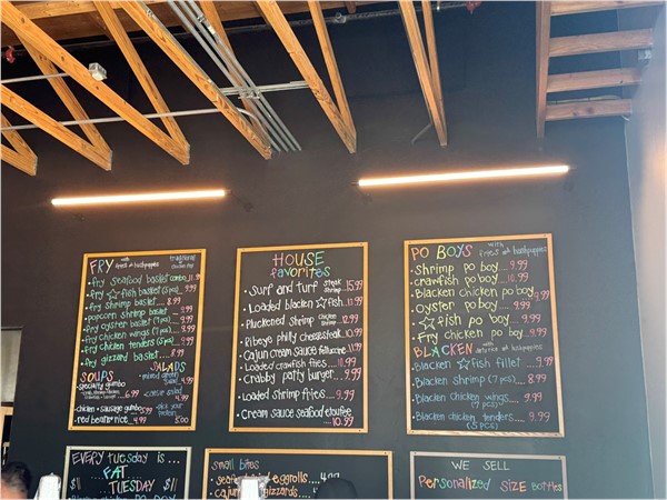 Cajun Corner Menu
