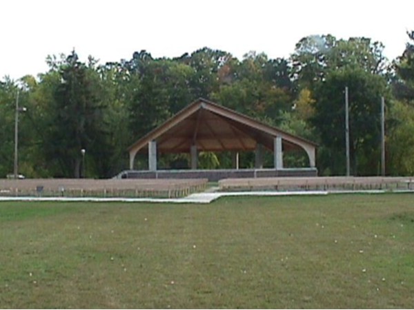 Band stand for music in the park. You can rent spaces for those family gatherings. 
