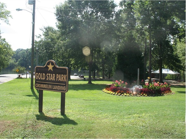Entrance to Gold Star Park in the heart of Wetumpka