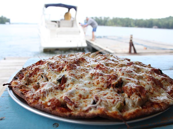 Lake Day + pizza at Chuck's Marina = best day ever