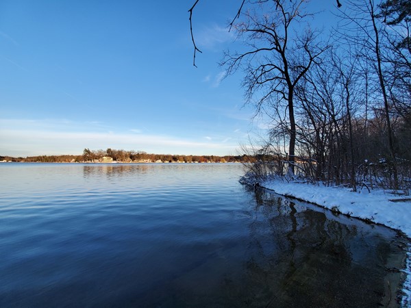 Beautiful winter view of Payne Lake