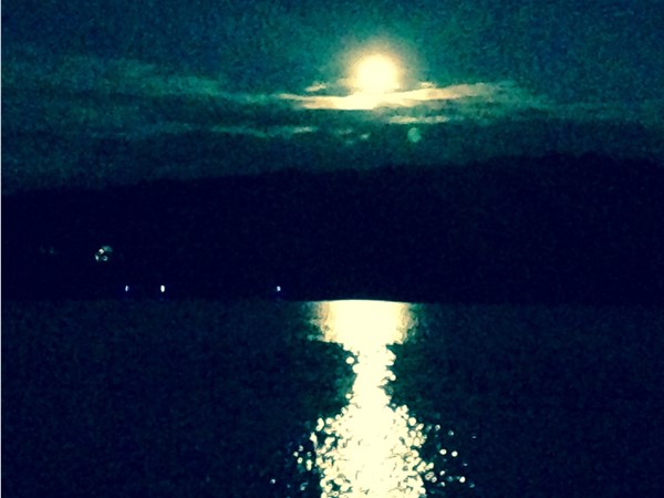 Beautiful moon on Lake of the Ozarks 