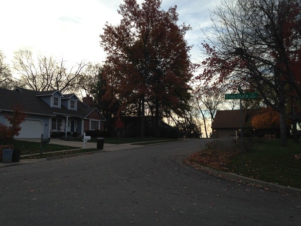 November sunrise in Springwood Heights neighborhood