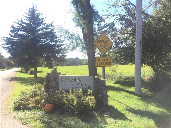 Sylvan Acres is a private subdivision west of Janesville nestled in the woods 