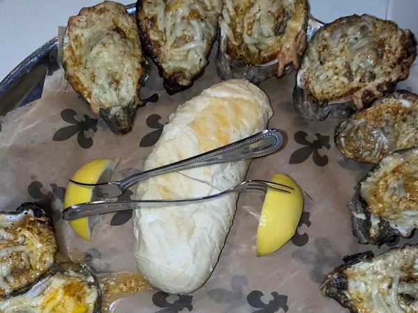 Grilled oysters from French Market Bistro