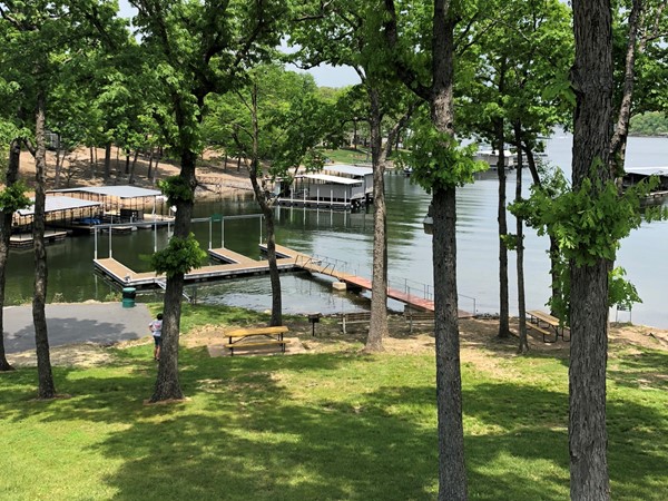 The day dock at Lake of the Ozarks Four Seasons is perfect for picking up guests