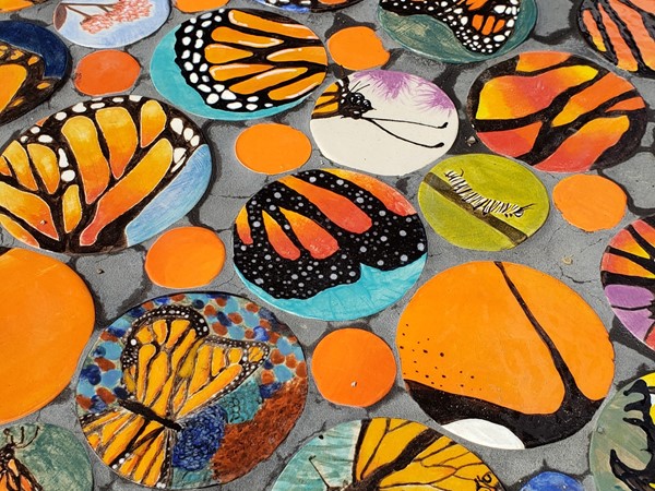 One of the beautiful monarch butterfly exhibits. This one was created by Park Hill South HS student